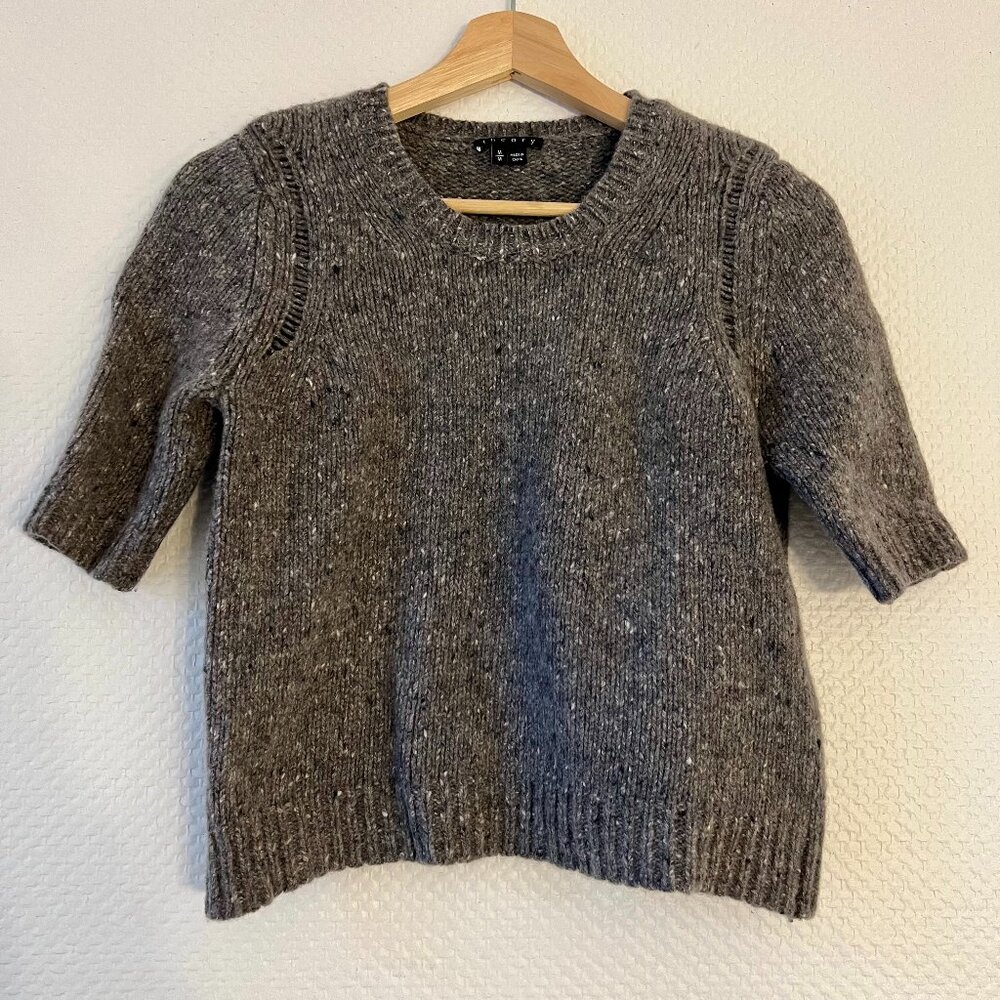 Theory women sweater wool cashmere mix size M great condition gray